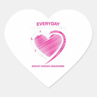 Kvinna Rosa Cute Loving Memory Dotter Breast Hjärtformat Klistermärke
