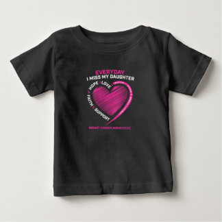 Kvinna Rosa Cute Loving Memory Dotter Breast T Shirt