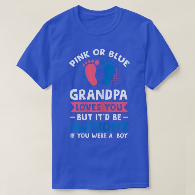 Kvinna Rosa eller blå mormor kärlek du är gender e T Shirt (Design framsida)