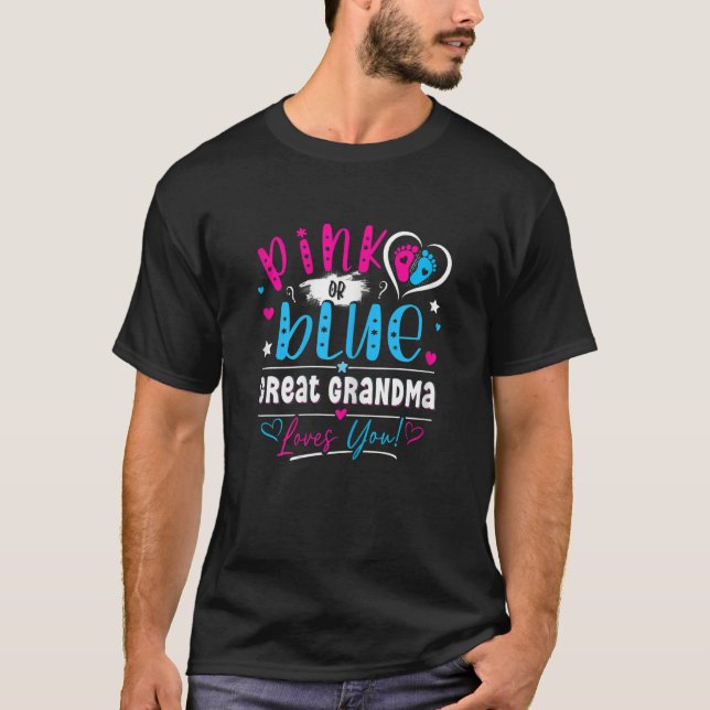 Kvinna Rosa eller blått Underbart farmor Kärlek so T Shirt (Framsida)