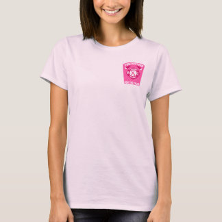 Kvinna rosa skjorta för hjältearbetsuppgift t-shirt