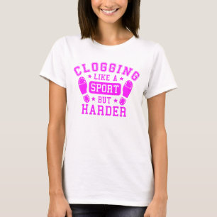Kvinna rosor för dans för sport Themed stoppa ti Tee