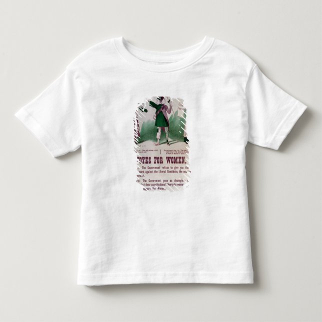 Kvinna rösträttaffisch t shirt (Framsida)