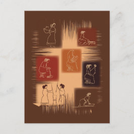 Kvinna-ryggraden Vykort