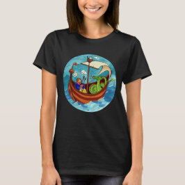 Kvinna säckpipe- T-tröja för mörk för Tee Shirt