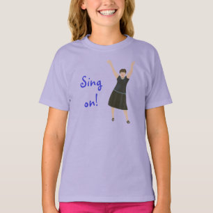 Kvinna sångare, Sjunga på, karaoke Tshirts för fli