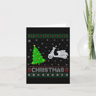 Kvinna Scooters Julafton Träd Lighting God jul Kort