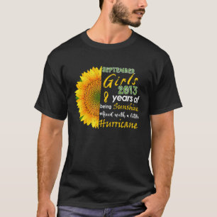 Kvinna September Girls 2013 8th Birthday 8 Years S T Shirt