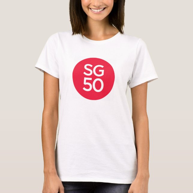 Kvinna SG50 T-tröja Tee Shirt (Framsida)