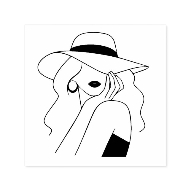 Kvinna Självfärgande Stämpel (Design)