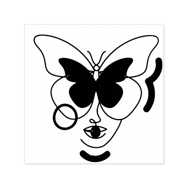 Kvinna Självfärgande Stämpel (Design)