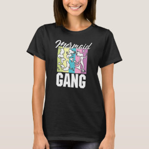 Kvinna Sjöjungfru Gang Roligt Birthday Squad för f T Shirt
