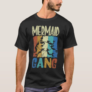 Kvinna Sjöjungfru Gang Roligt Birthday Squad för f T Shirt