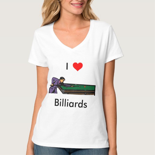 Kvinna skjorta för bassängHustler - jag älskar T-shirt (Framsida)
