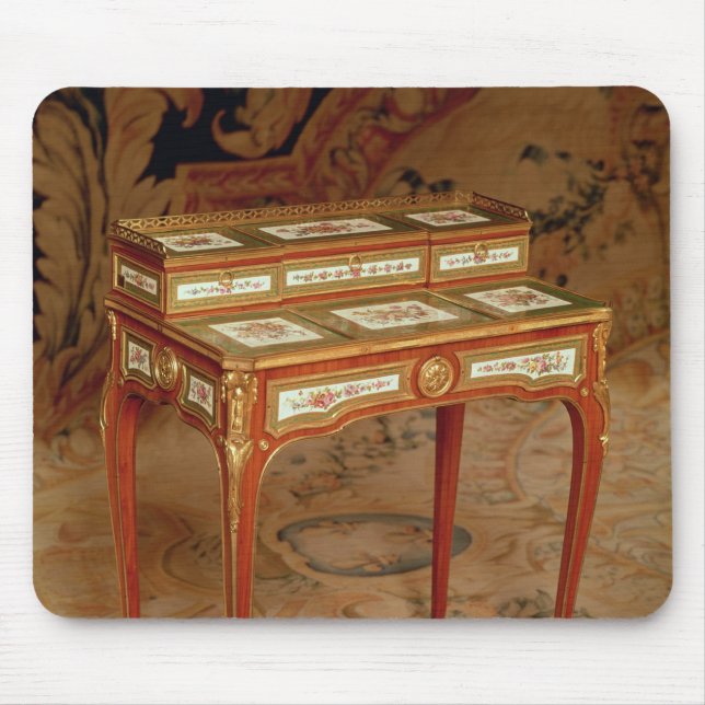 Kvinna skrivbord med paneler av Sevres porslin Musmatta (Framsidan)