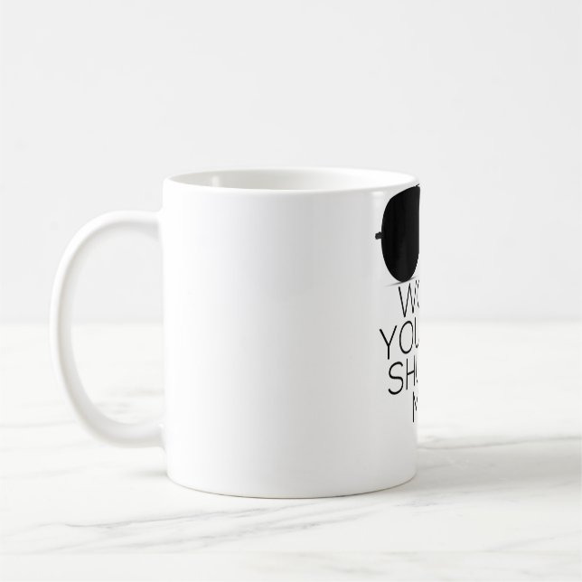 Kvinna skulle du bara hålla tyst på Man Biden Harr Kaffemugg (Vänster)