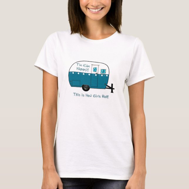KVINNA släp för campare för UTSLAGSPLATS | Retro Tee Shirt (Framsida)