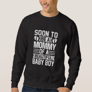 Kvinna snart för att vara en vacker Mamma i Pojke Lång Ärmad Tröja