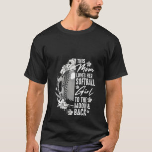 Kvinna Softball Mamma Women Pitcher Catcher flicko T Shirt