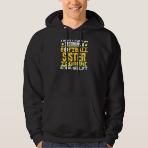 Kvinna Softball Sister som Yells en stor softball  Hoodie