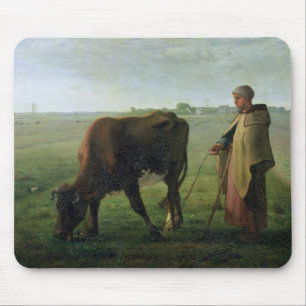 Kvinna som betar henne ko, 1858 musmatta