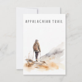 Kvinna som döljer det tomma kortet för Appalachian Tack Kort
