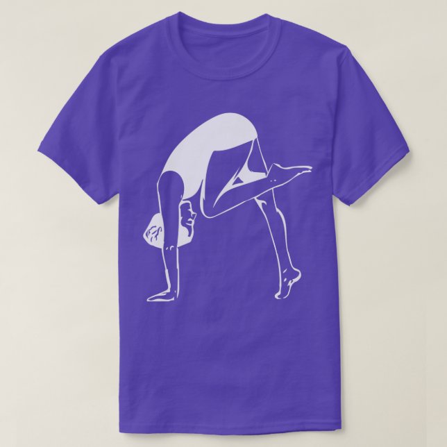 Kvinna som gör yoga abstrakt linjer teckning 1 t shirt (Design framsida)