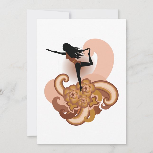 Kvinna som gör Yoga Inbjudningar (Framsida)