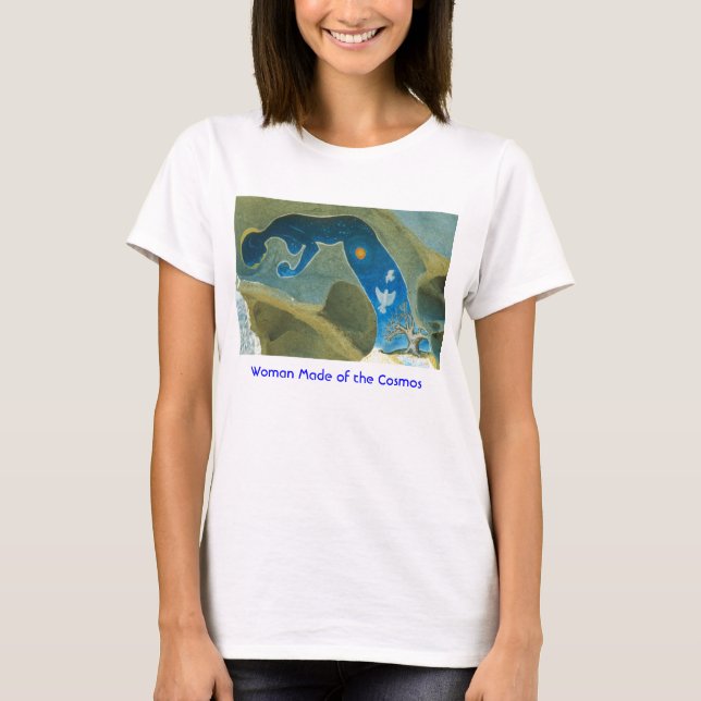 Kvinna som göras av Cosmosen/T-Shirt T-shirt (Framsida)