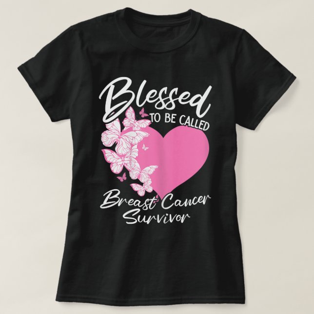Kvinna som kallas Bröstcancer överlevande T Shirt (Design framsida)