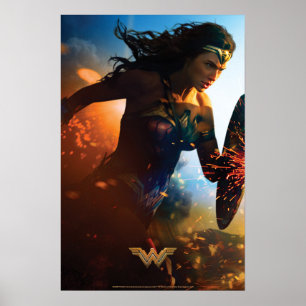  kvinna som körs på attlefield poster