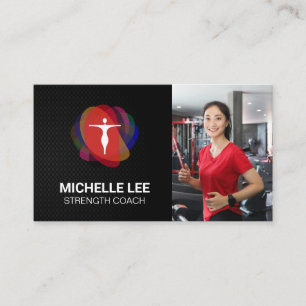 Kvinna som körs på Treadmill Visitkort