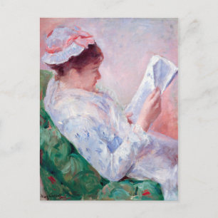 Kvinna som läser, Mary Cassatt Vykort