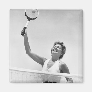 Kvinna som leker tennis 2 magnet