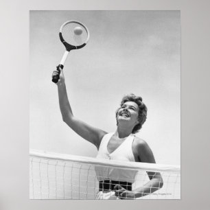 Kvinna som leker tennis 2 poster