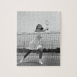 Kvinna som leker tennis pussel