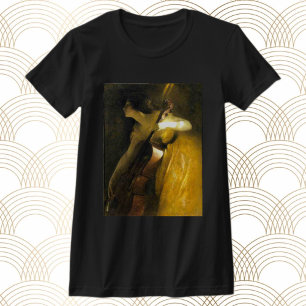 Kvinna som leker violoncellen t-shirt