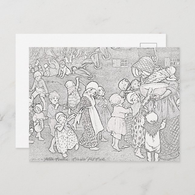 KVINNA SOM LEVDE I EN HON | Paintable Postcard© Vykort (Fram/baksida)