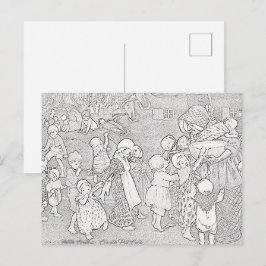 KVINNA SOM LEVDE I EN HON | Paintable Postcard© Vykort