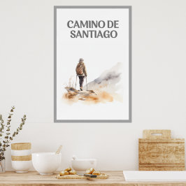 Kvinna som Poster Camino de Santiago