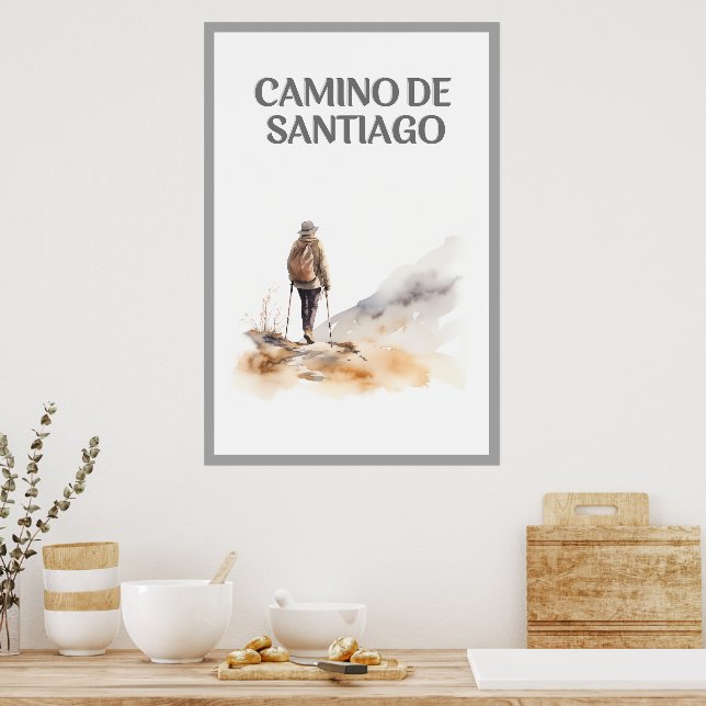 Kvinna som Poster Camino de Santiago (Kök)