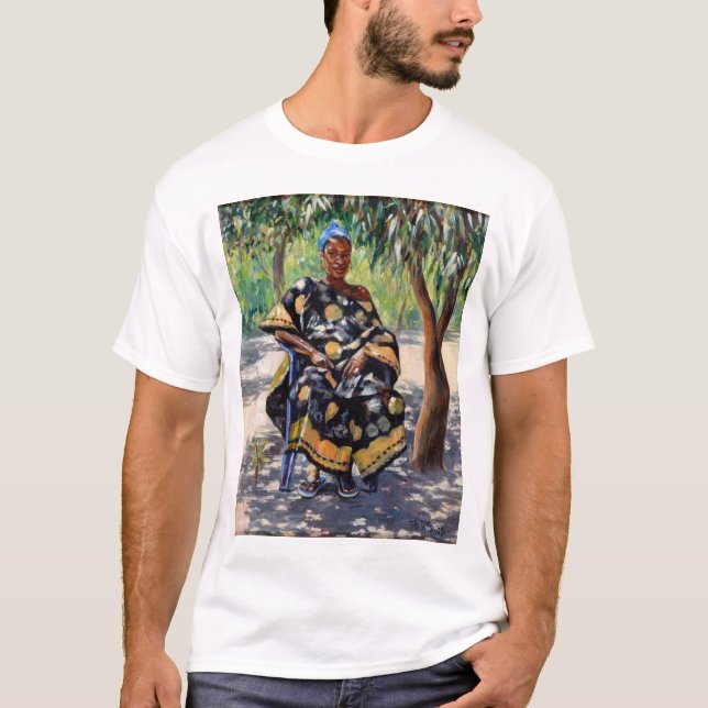 Kvinna som sitter 2004 tee shirt (Framsida)