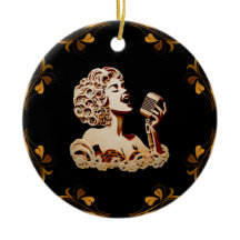 Kvinna som sjunger papper hantverkskonst