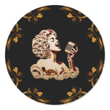 Kvinna som sjunger papper hantverkskonst