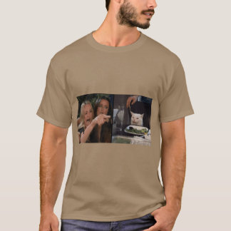 kvinna som skriker åt katt meme vänner rolig t shirt