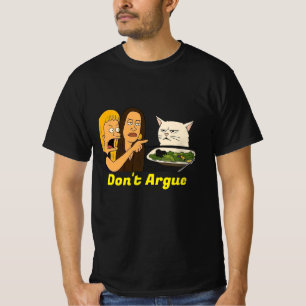 kvinna som skriker på kattminne roligt t shirt