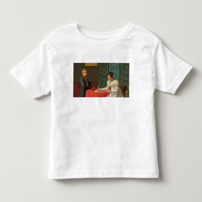 Kvinna som skriver Brev T Shirt (Framsida)