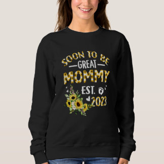 Kvinna som snart blir Mamma 2023 Solrosny Mamma T Shirt