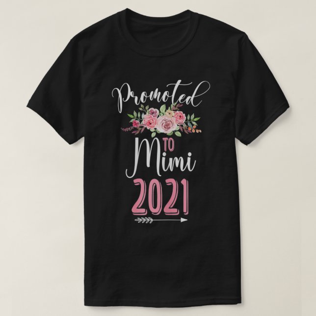 Kvinna som snart ska befordras till Mimi 2021-Blom T Shirt (Design framsida)