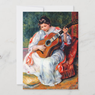 Kvinna som spelar gitarr av Pierre Renoir